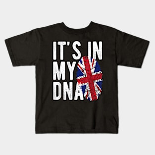 IT'S IN MY DNA British Flag England UK Britain Union Jack Kids T-Shirt